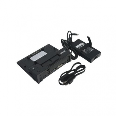 Dell E-Port Simple - Port replicator - GigE - 130 Watt - refurbished - for Latitude E5430, E5530, E6220, E6230, E6330, E6430, E6520, E6530, E6540, E7240, E7440, XT3 - 1