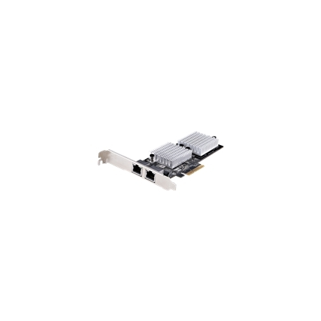 StarTech.com 2-Port 10Gbps PCIe Network Adapter Card, Network Card for PCs/Servers, Full-Height/Low-Profile PCIe Ethernet Card w/Jumbo Frames, NIC/LAN Interface Card - Marvell AQC113CS Chipset, PXE Boot (ST10GSPEXNDP2) - Network adapter - PCIe 3.0 x4 low profile - 10 Gigabit Ethernet x 2 - black - 0