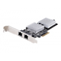 StarTech.com 2-Port 10Gbps PCIe Network Adapter Card, Network Card for PCs/Servers, Full-Height/Low-Profile PCIe Ethernet Card w/Jumbo Frames, NIC/LAN Interface Card - Marvell AQC113CS Chipset, PXE Boot (ST10GSPEXNDP2) - Network adapter - PCIe 3.0 x4 low profile - 10 Gigabit Ethernet x 2 - black