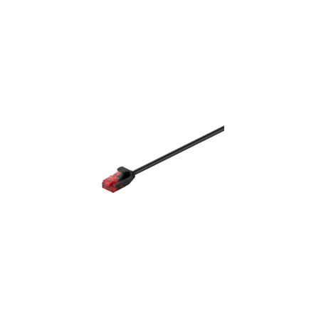 U/UTP CAT6 0.25M Black Slim - 0