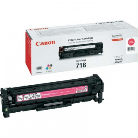 Canon 718 Magenta - Magenta - original - toner cartridge - for i-SENSYS LBP7210, LBP7680, MF728, MF729, MF8340, MF8360, MF8380, MF8540, MF8550, MF8580 - 1
