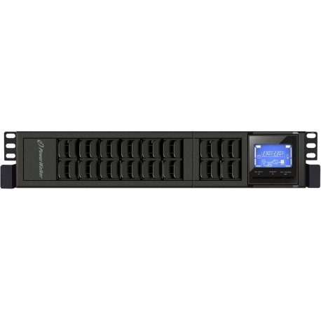 PowerWalker VFI 2000CRM LCD - UPS (rack-mountable / external) - 1600 Watt - 2000 VA - 9 Ah - RS-232, USB - output connectors: 4 - 2U - 19" - black - 2