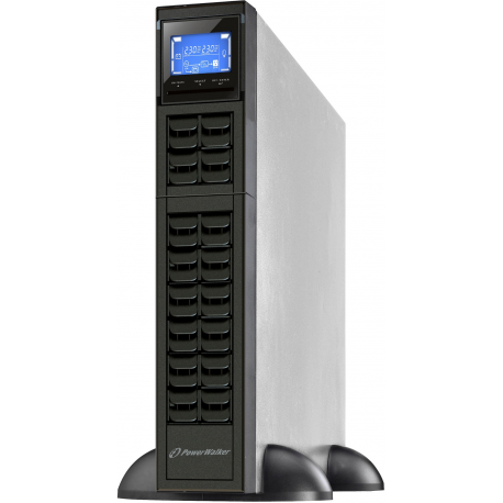 PowerWalker VFI 2000CRM LCD - UPS (rack-mountable / external) - 1600 Watt - 2000 VA - 9 Ah - RS-232, USB - output connectors: 4 - 2U - 19" - black - 4
