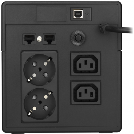 PowerWalker VI 1000 LCD - UPS - AC 220/230/240 V - 600 Watt - 1000 VA - 7 Ah - USB - output connectors: 4 - black - 3