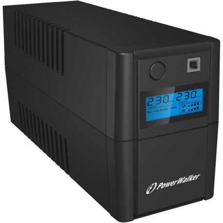 PowerWalker VI 850SE LCD / IEC - UPS - AC 230 V - 480 Watt - 850 VA - 9 Ah - USB - output connectors: 4 - black - 0