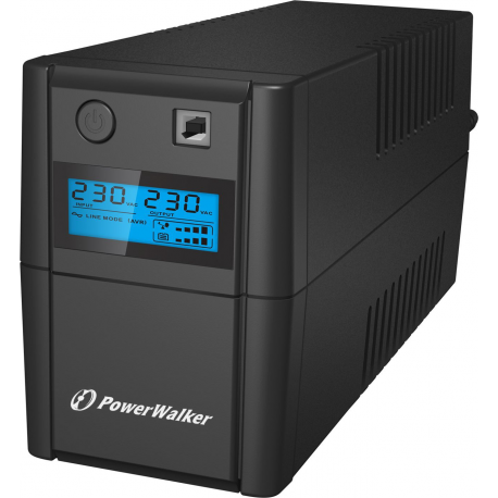 PowerWalker VI 850SE LCD / IEC - UPS - AC 230 V - 480 Watt - 850 VA - 9 Ah - USB - output connectors: 4 - black - 1