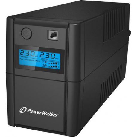 PowerWalker VI 850SE LCD - UPS - AC 230 V - 480 Watt - 850 VA - 9 Ah - USB - output connectors: 2 - black - 2