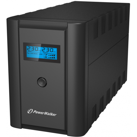 PowerWalker VI 2200 LCD - UPS - AC 230 V - 1200 Watt - 2200 VA - 9 Ah - USB - output connectors: 4 - black - 0