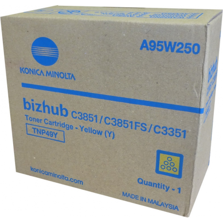 Konica Minolta TNP-49Y - Yellow - original - toner cartridge - for bizhub C3351 - 0