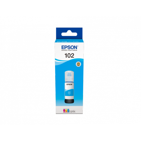 Epson 102 - 70 ml - cyan - original - ink tank - for EcoTank ET-15000, 2750, 2751, 2756, 2850, 2851, 2856, 3850, 4750, 4850, 4856 - 0