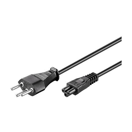 MicroConnect - Power cable - SEV 1011 (M) to IEC 60320 C5 - AC 250 V - 2.5 A - 3 m - black - Switzerland - 0