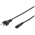 MicroConnect - Power cable - Europlug (M) to IEC 60320 C7 - AC 250 V - 2.5 A - 50 cm - black