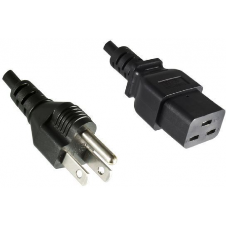MicroConnect - Power cable - NEMA 5-15P (M) to IEC 60320 C19 - 1.8 m - black - United States - 0
