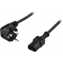 PowerWalker - Power cable - CEI 23-16 / CEE 7 / 4 / CEE 7 / 7 / CEE 7 / 16 (SCHUKO) (M) angled to IEC 60320 C13 straight - Europe