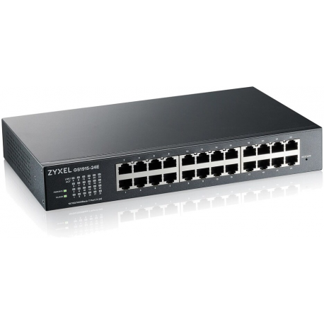 Zyxel GS1915 Series GS1915-24E - Switch - NebulaFLEX compatible - smart - 24 x 10 / 100 / 1000 - desktop, wall-mountable - 1