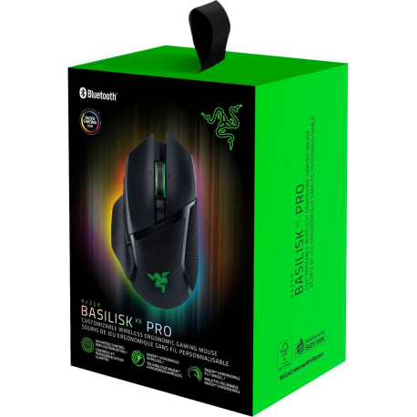 Razer Basilisk V3 pro - Mouse - ergonomic - right-handed - optical - 11 buttons - wireless - Bluetooth - 7