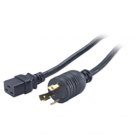 APC - Power cable - NEMA L6-30 (M) to IEC 60320 C19 - 2.44 m - black - for P/N: SRT10KXLTW, SRT3000XLTW, SRT5KXLTUS, SRT6KXLTUS, SRT6KXLTW, SRT8KXLJ, SRT8KXLTUS - 0