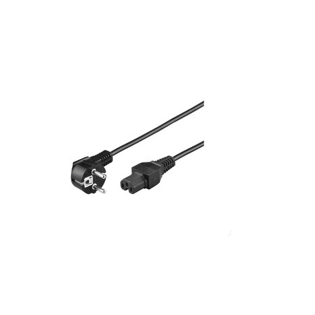 MicroConnect PowerCord - Power cable - IEC 60320 C15 to CEE 7/7 (M) - 3 m - 90° connector - black - 0