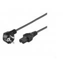 MicroConnect PowerCord - Power cable - IEC 60320 C15 to CEE 7/7 (M) - 3 m - 90° connector - black