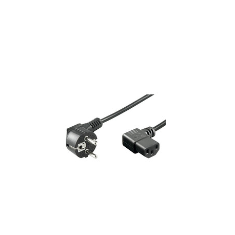 MicroConnect PowerCord - Power cable - IEC 60320 to IEC 60320 C13 - 3 m - 90° connector - black - 0