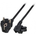 MicroConnect - Power cable - IEC 60320 C5 angled to CEE 7/7 (M) angled - 5 m - black