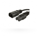 MicroConnect - Power cable - IEC 60320 C15 to IEC 60320 C14 - 1.5 m - black