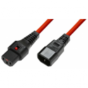 MicroConnect - Power cable - IEC 60320 C14 to IEC 60320 C13 - 230 V - 10 A - 3 m - red