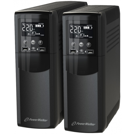 PowerWalker VI 1500 CSW - UPS - AC 170-280 V - 900 Watt - 1500 VA - 9 Ah - USB - output connectors: 4 - 0