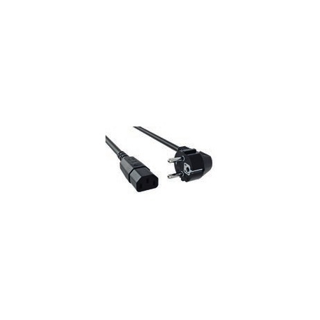 Bachmann H05VV-F 3G 1.50 mm² - Power cable - CEE 7 / 7 right-angled to IEC 60320 C13 - 250 V - 10 A - 2 m - molded, round - black - 0