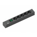 Bachmann CONNECT LINE - Power strip - output connectors: 5 - 2 m - black