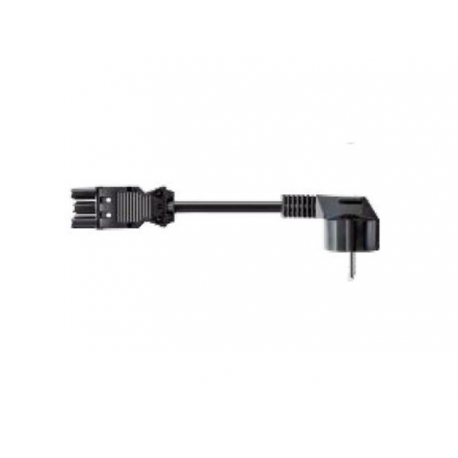 Bachmann - Power cable - CEE 7/4 (M) to GST18i3 (F) - 5 m - right-angled connector - black - Germany - 0