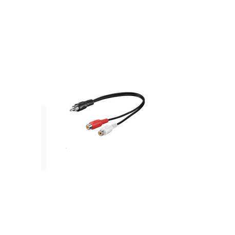 MicroConnect - Audio splitter - RCA male to RCA female - 20 cm - 0