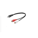 MicroConnect - Audio splitter - RCA male to RCA female - 20 cm