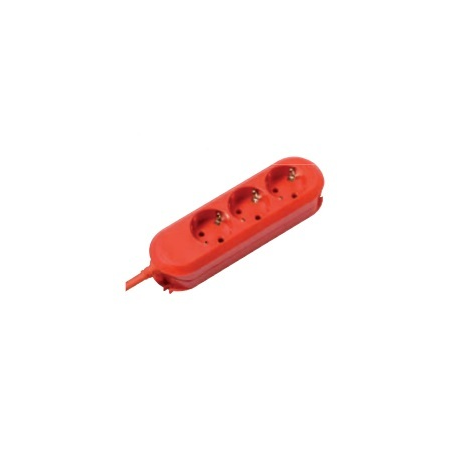 Bachmann SMART - Power strip - output connectors: 3 (CEE 7/17) - 3 m - Germany - red - 0