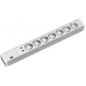 Bachmann - Power strip (rack-mountable) - AC 230 V - output connectors: 7 - 1U - 19" - 2 m - Germany - light grey, RAL 7035