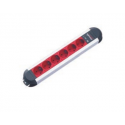 Bachmann PRIMO - Power strip - output connectors: 6 (8 x Type F) - red