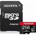 ADATA High Endurance - Flash memory card (microSDXC to SD adapter included) - 256 GB - A2 / Video Class V30 / UHS-I U3 / Class10 - microSDXC UHS-I