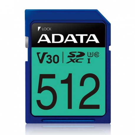 ADATA Premier Pro SDXC UHS-I U3 Class 10 (V30S) - Flash memory card - 512 GB - Video Class V30 / UHS-I U3 / Class10 - SDXC UHS-I - 0