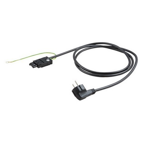 Bachmann H05VV-F 3G - Power cable - 2-pole (M) to GST18i3 (F) - 5 m - right-angled connector - black - Germany - 0