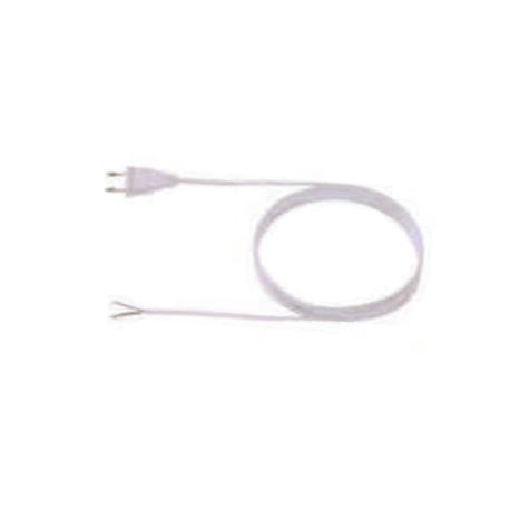 Bachmann - Power cable - Europlug (M) to bare wire - 3 m - flat - white - 0