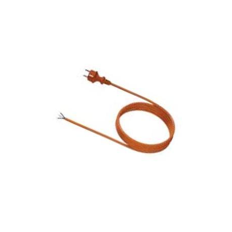 Bachmann - Power cable - CEE 7 / 7 (M) straight to bare wire 30 mm stripped - 250 V - 16 A - 5 m - molded - orange - 0