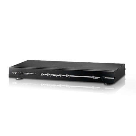 ATEN VanCryst VS482 4-Port Dual View HDMI Switch - Video/audio switch - desktop, rack-mountable - 0