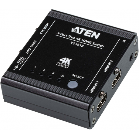 ATEN VS381B - Video/audio switch - 3 x HDMI - desktop - 0