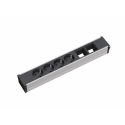 Bachmann CONI - Power strip - input: GST18i3 - output connectors: 4 - 10 cm - Germany - black, anodised aluminium