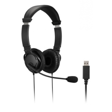 Kensington USB Hi-Fi Headphones - Headphones with mic - on-ear - wired - USB - 1