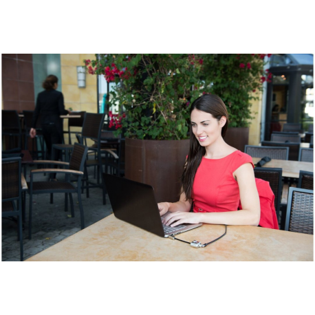 Kensington MiniSaver Mobile Lock - Notebook locking cable - black - 1.8 m - 19