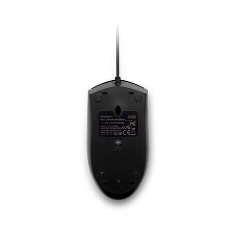 Kensington Pro Fit Washable Wired Mouse - Mouse - right and left-handed - optical - 3 buttons - wired - USB - 3