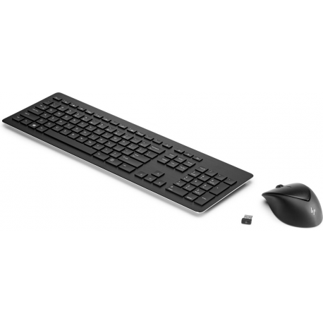 HP Wireless Rechargeable 950MK - Keyboard and mouse set - with scroll wheel - wireless - 2.4 GHz - key switch: Scissor-Key - black - for Elite Mobile Thin Client mt645 G7; EliteBook 830 G6; Pro Mobile Thin Client mt440 G3 - 1