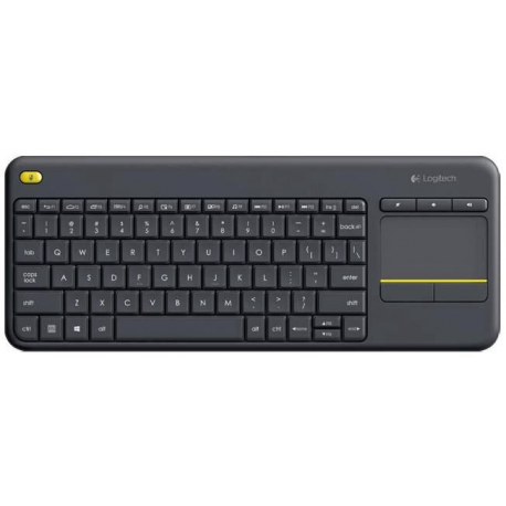 Logitech Wireless Touch Keyboard K400 Plus - Keyboard - with touchpad - wireless - 2.4 GHz - QWERTY - US International - black - 0