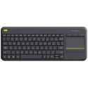 Logitech Wireless Touch Keyboard K400 Plus - Keyboard - with touchpad - wireless - 2.4 GHz - QWERTY - US International - black
